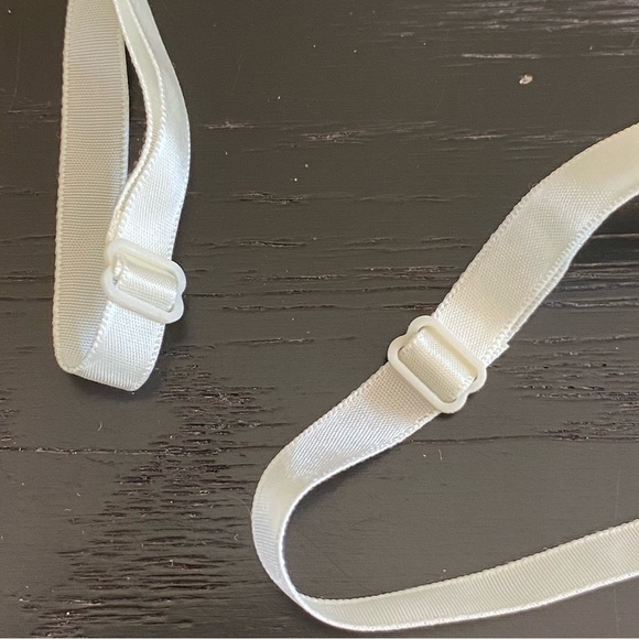 Vintage 80s Lingerie Teddy Bodysuit Ivory Bride Lace Pin Up Adjustable Medium M - Picture 7 of 8